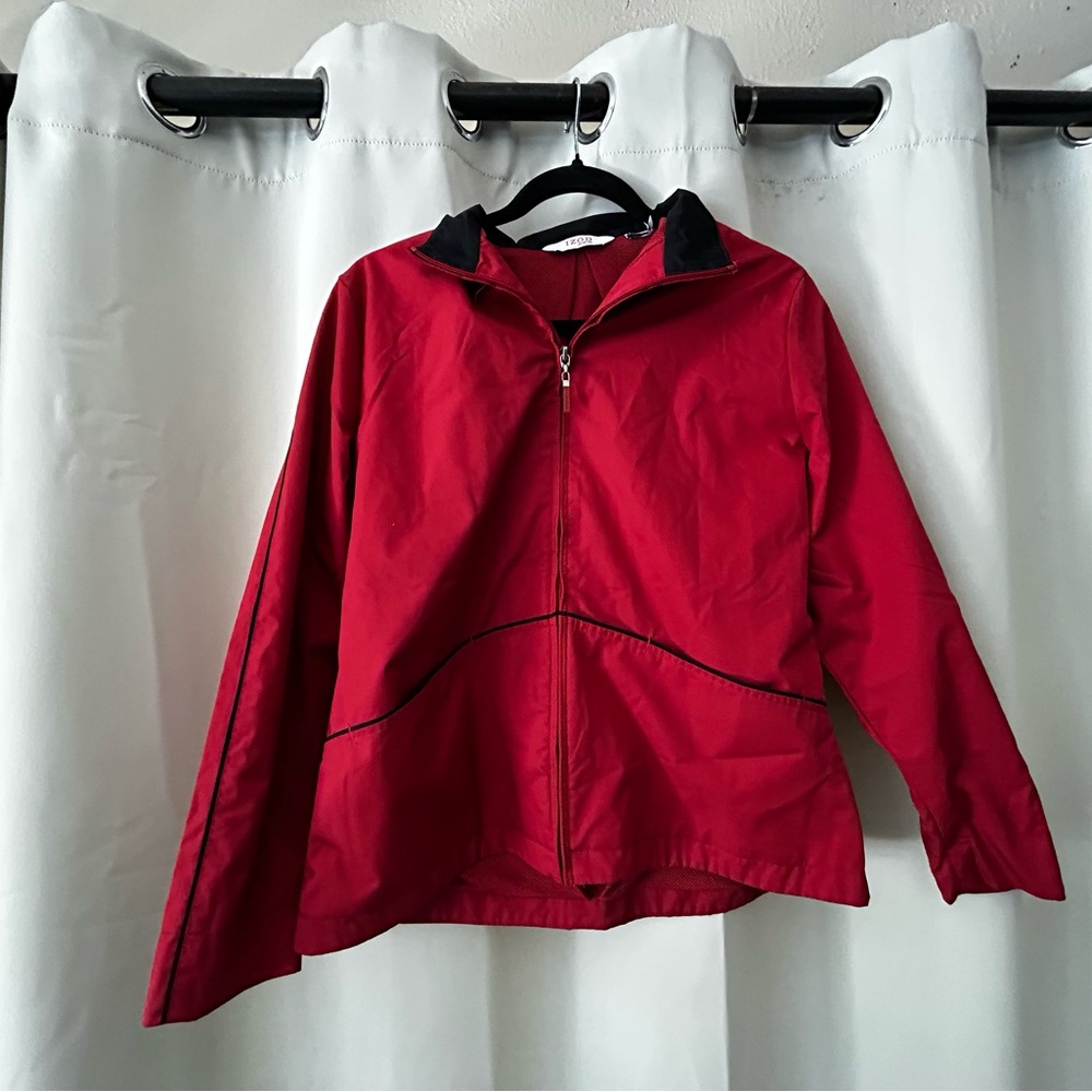 Izod Red windbreaker: size small/ medium